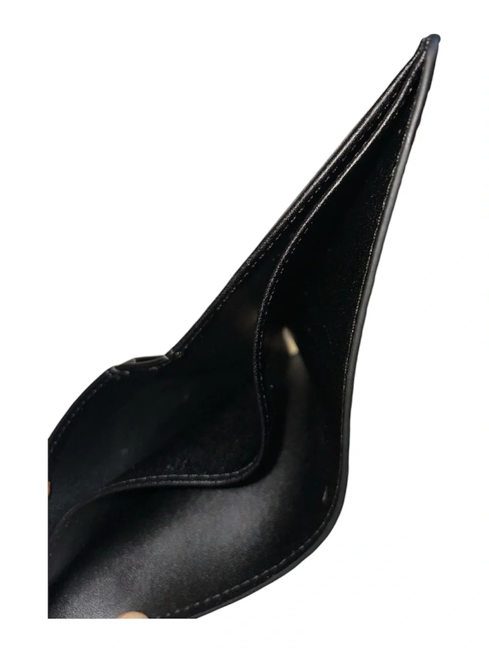 Black Monogram Embossed Leather Wallet